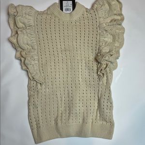 Cream sweater blouse